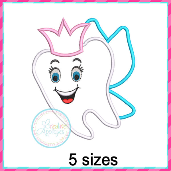 Girl Tooth Fairy Applique Design