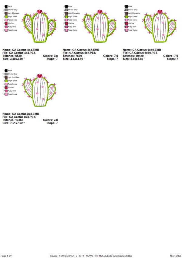 Cactus applique design - Image 2