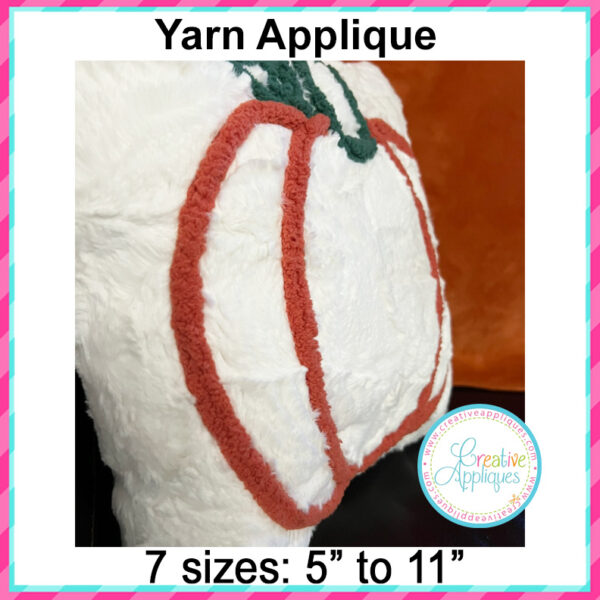 Yarn Pumpkin Applique Design - Image 2