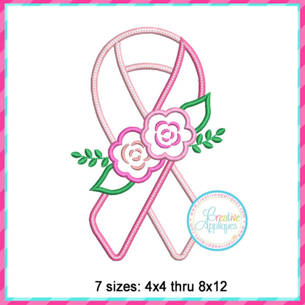 Ribbon Flowers Applique Design - Image 4