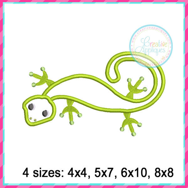 Gecko applique design