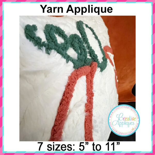 Yarn Pumpkin Applique Design - Image 3