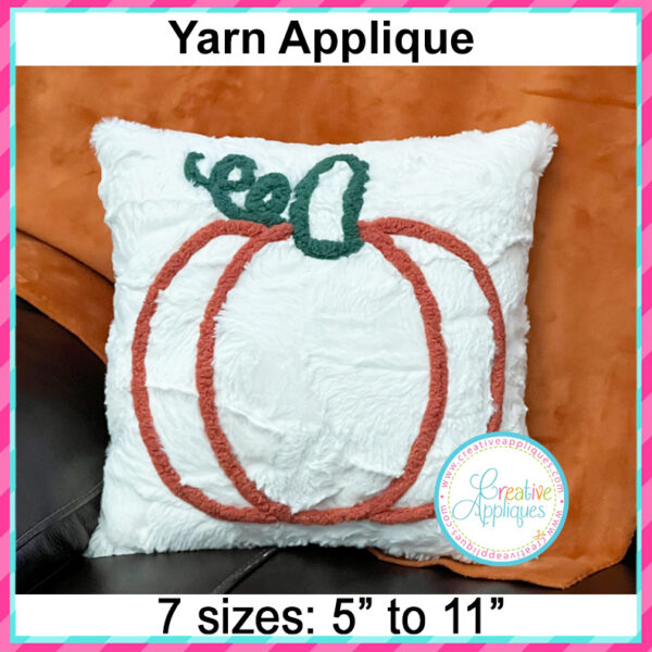 Yarn Pumpkin Applique Design