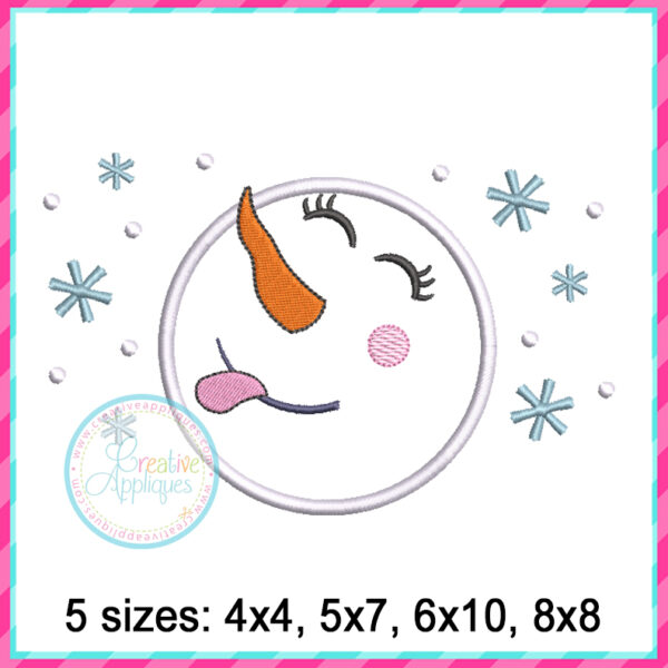 Snow Girl applique design