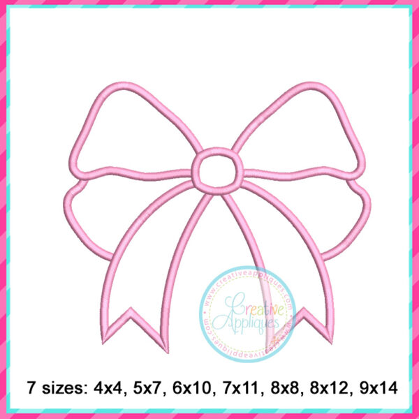 Fancy Bow Side Seam Applique Design - Image 4