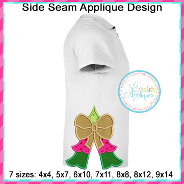 Tree Bow Side Seam Applique Design - Image 2