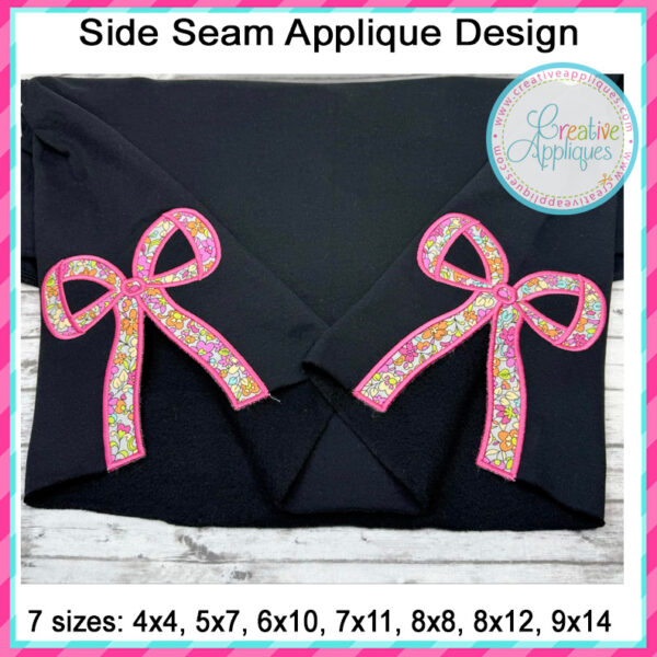 Big Bow Side Seam Applique Design - Image 2