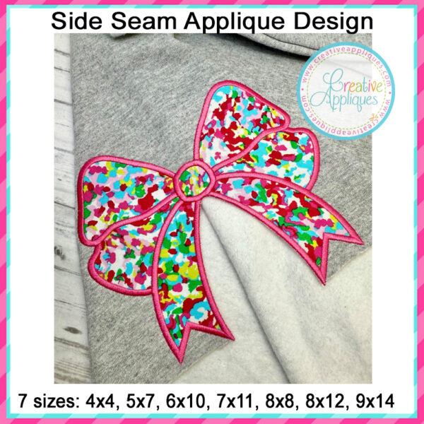 Fancy Bow Side Seam Applique Design