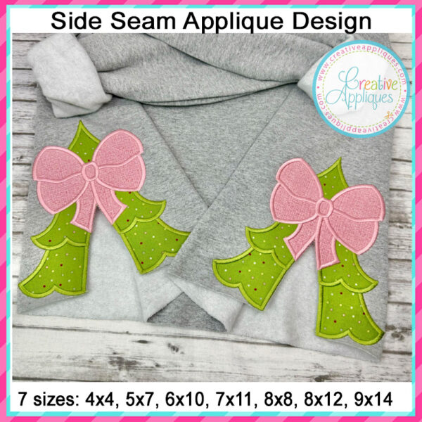 Tree Bow Side Seam Applique Design - Image 4