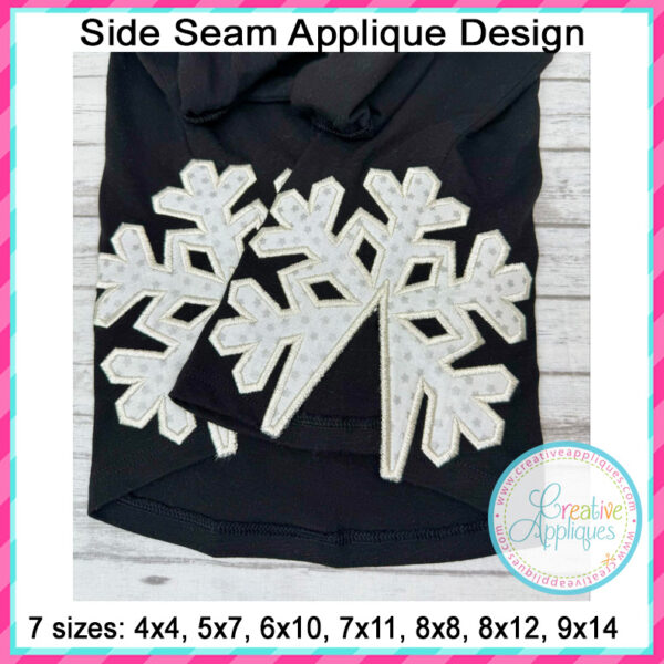 Snowflake Side Seam Applique Design - Image 2