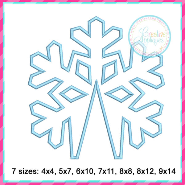 Snowflake Side Seam Applique Design - Image 4