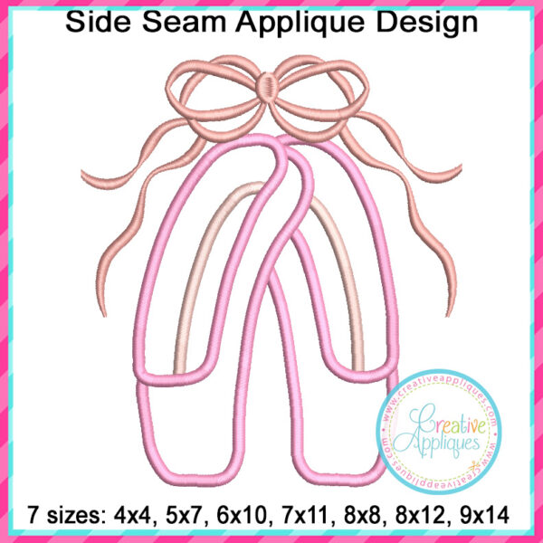 Ballet Shoes Side Seam Applique Design