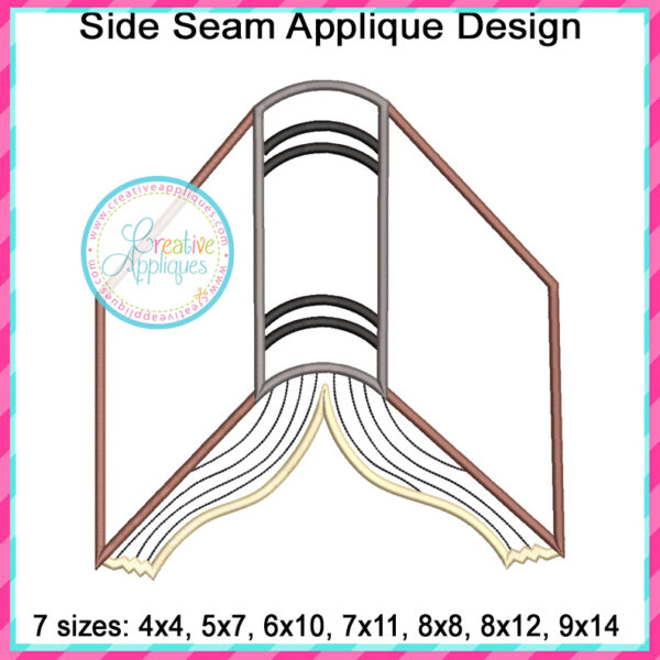 Book Side Seam Applique Design - Image 3