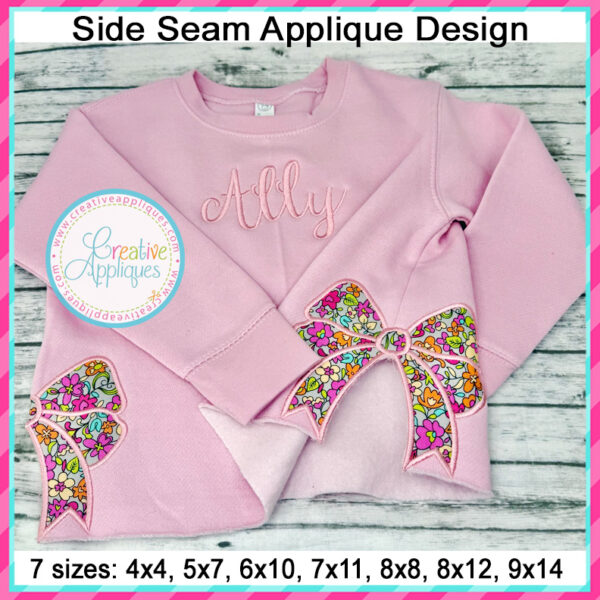 Fancy Bow Side Seam Applique Design - Image 6