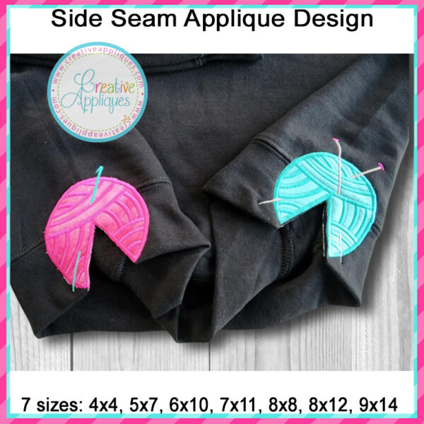 Yarn Knitting Side Seam Applique Design - Image 4