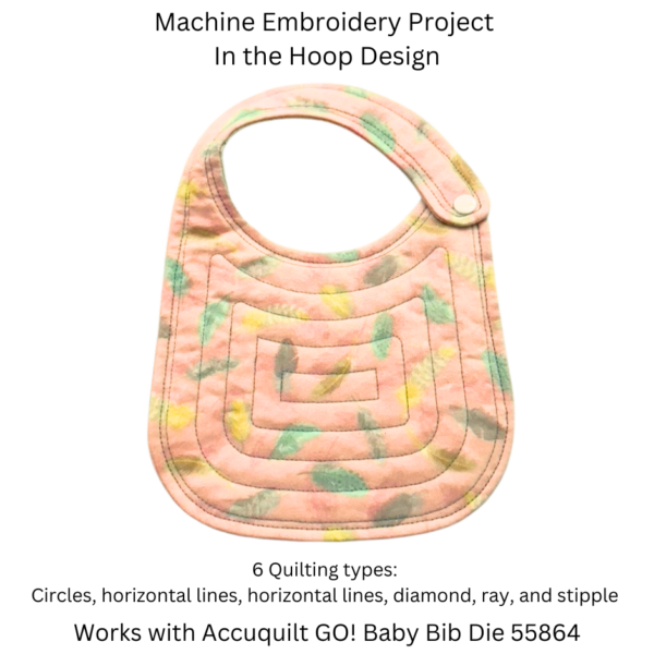 Accuquilt GO!  Baby Bib Machine Embroidery In The Hoop Design Project - Image 5