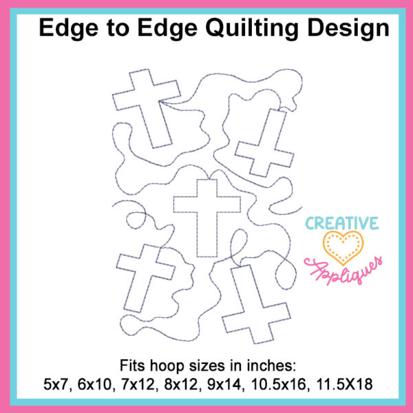 Cross Edge to Edge Embroidery Design