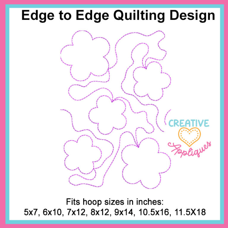 Edge to Edge Quilting on Embroidery Machine