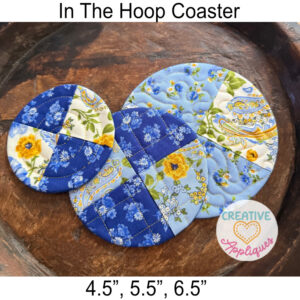 Circle 5 Fabric Coasters In the Hoop Design