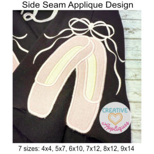 Ballet Shoes Side Seam Applique Design
