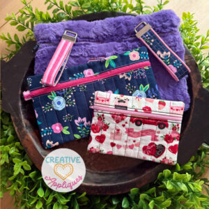 #3 Rectangle Zippered Bag In The Hoop Design