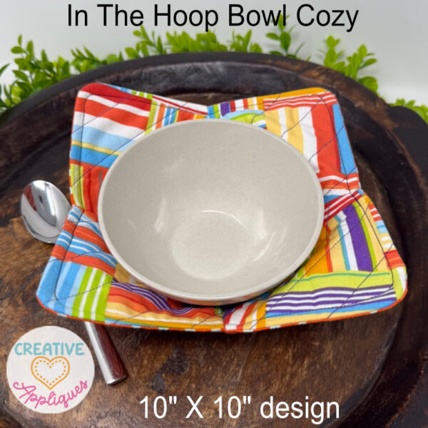 Big Bowl Cozy Machine Embroidery In The Hoop Project Accuquilt compatable