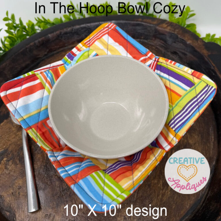 Bowl Cozy In the Hoop Machine Embroidery Design