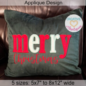 Merry Christmas Applique Design