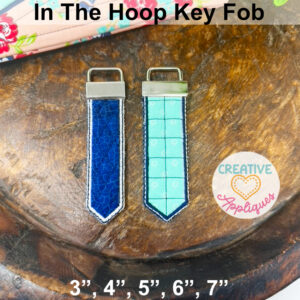 Satin Point Key Fob Set In The Hoop Design
