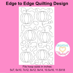 Pumpkins Edge to Edge Embroidery Design