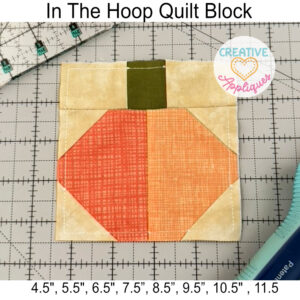 Pumpkin Quilt Block 2 - Digital Embroidery Design Download