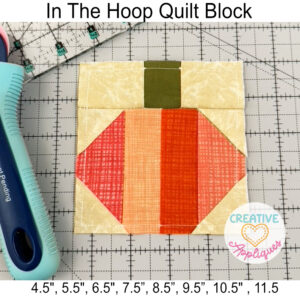 Pumpkin Quilt Block 4 - Digital Embroidery Design Download