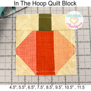 Pumpkin Quilt Block 3 - Digital Embroidery Design Download