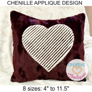 Chenille Heart Applique Design