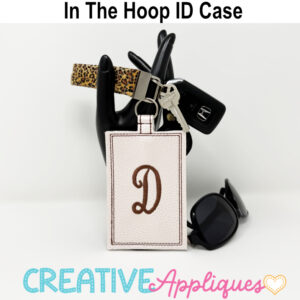 ID Card Case Snap Tab Script In The Hoop Design Set