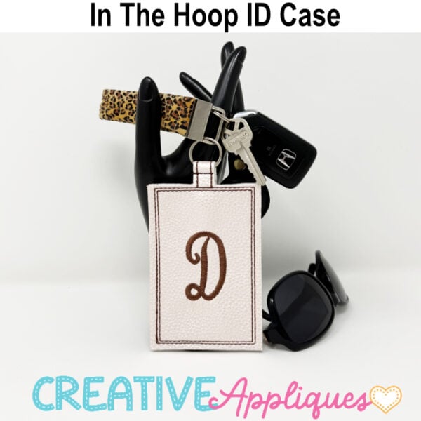 ID Card Case Snap Tab Script In The Hoop Design Set