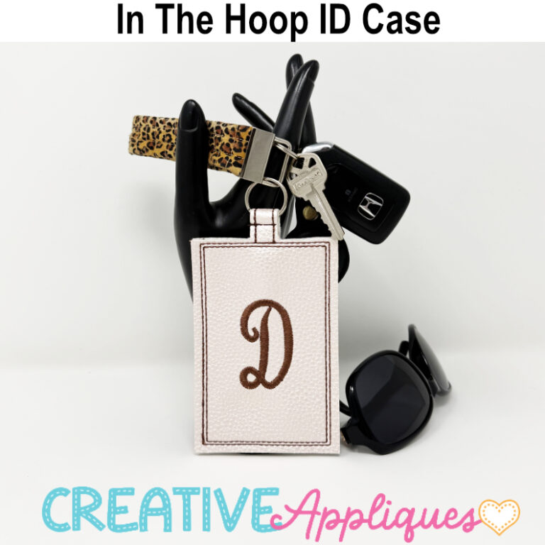 Easy In the Hoop ID Card Case Embroidery Design