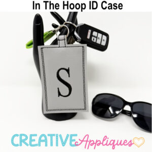 ID Card Case Snap Tab Print In The Hoop Design Set