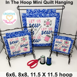Let Us Sew Mini Hanging Embroidery Design SET
