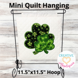 Shamrocks Mini Hanging Embroidery Design 11.5 x 11.5