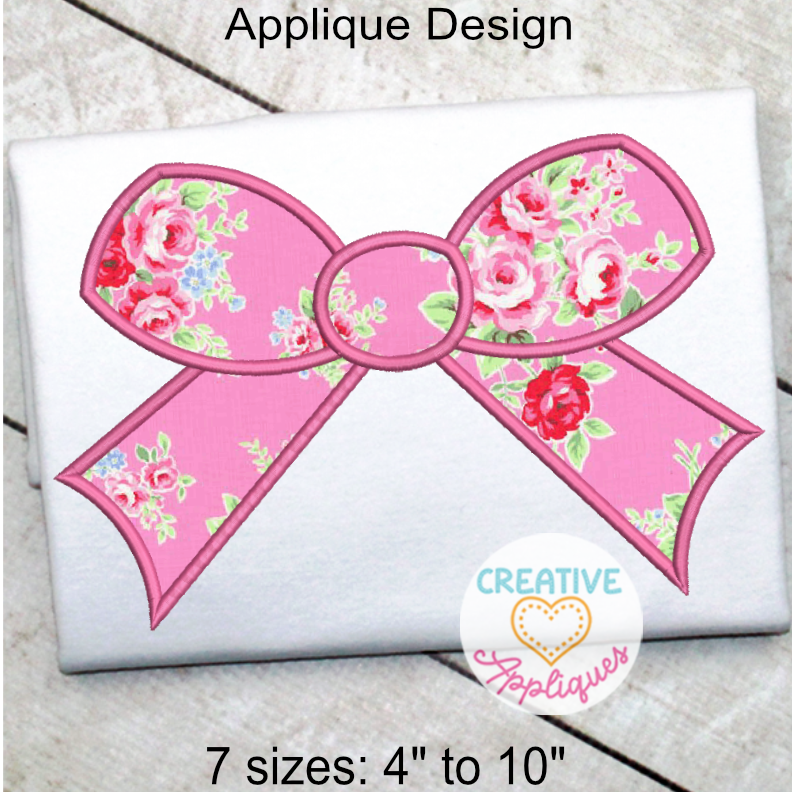 Bow 2 Applique Design
