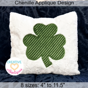Chenille Shamrock Applique Design