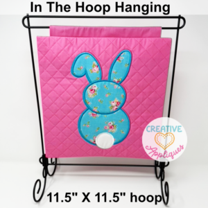 Rabbit Mini Hanging Embroidery Design 11.5 x 11.5