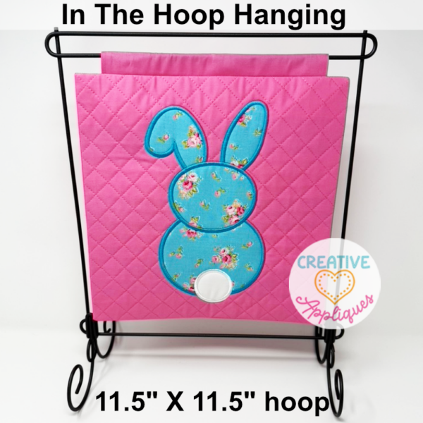 Rabbit Mini Hanging Embroidery Design 11.5 x 11.5