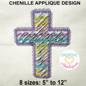 Chenille Cross Lace Applique Design
