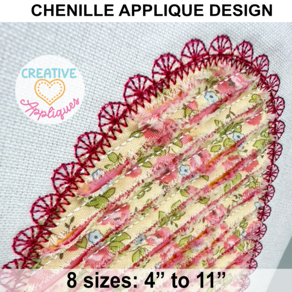 Chenille Egg Applique Design