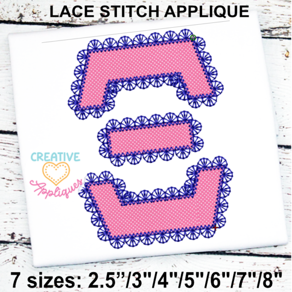 Lace Greek Alphabet Applique Design
