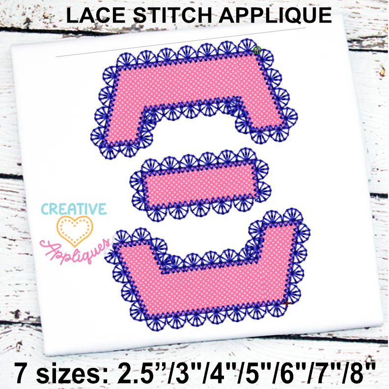 Lace Greek Alphabet Applique Design - Image 1