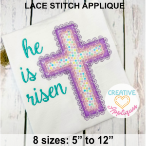 Cross Lace Double Applique Design