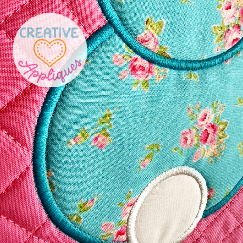 Rabbit Round Coasters in the hoop design - Image 2